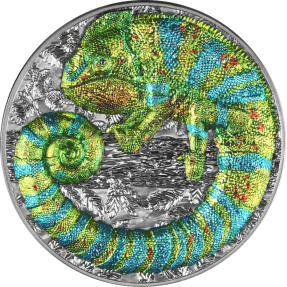 現貨 - 2023紐埃-物種代表系列-變色龍-2盎司銀幣