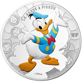 現貨 - 2017法國-迪士尼-唐老鴨俱樂部-唐老鴨-22.2克銀幣