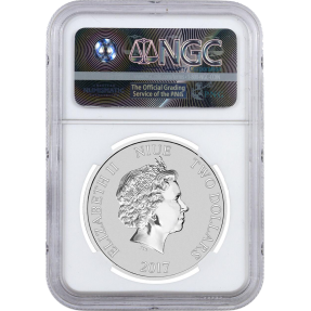 現貨 - 2017紐埃-迪士尼-米奇-汽船威利號-1盎司銀幣-NGC MS70鑑定幣- First Releases版(白底)