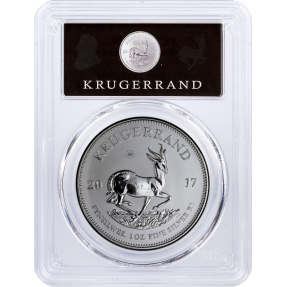 現貨 - 2017南非-克魯格-1盎司銀幣-PCGS SP69鑑定幣-前1000枚(羚羊紫外線顯示標籤)