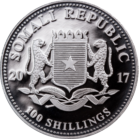 現貨 - 2017索馬尼亞-大象-1盎司銀幣(丹佛美國錢幣協會標記版)