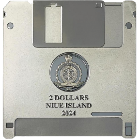 預購(限已確認者下單) - 2024紐埃-科技-磁碟片-造型-2盎司銀幣