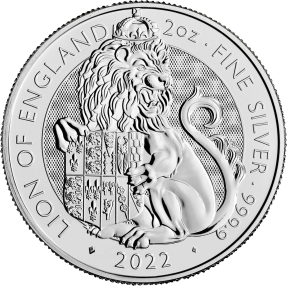 現貨 - 2022英國-都鐸野獸系列-英格蘭的獅子-2盎司銀幣(普鑄)(贈塑殼)