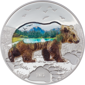 現貨 - 2021蒙古-進入野外系列-熊-2盎司銀幣