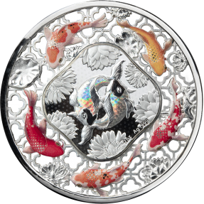 現貨 - 2023索羅門群島-財富-花絲錦鯉-2盎司銀幣