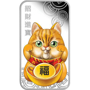 現貨 - 2019吐瓦魯-招財貓-1盎司銀幣