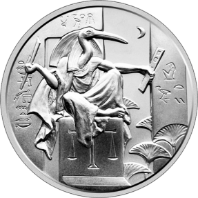 現貨 - 埃及-托特(知識與智慧之神)-2盎司銀幣(普鑄)(贈塑殼)