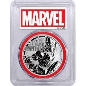 現貨 - 2018吐瓦魯-Marvel系列-黑豹-1盎司銀幣-PCGS MS70鑑定幣-First Strike版