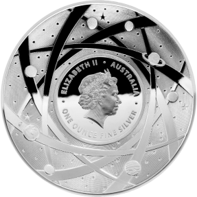 現貨 - 2019澳洲皇家-地球與超越系列-太陽-凸面造型-1盎司銀幣