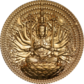 預購(限已確認者下單) - 2025加彭-千手千眼觀世音菩薩-鍍金版-2盎司銀幣