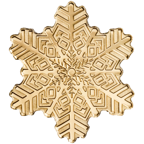 現貨 - 庫克群島-金色雪花-造型-0.5克金幣