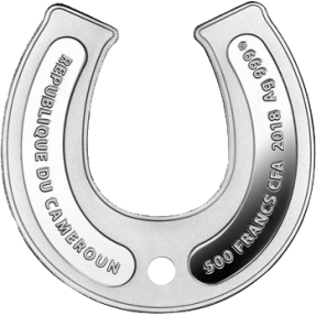 現貨 - 2018喀麥隆-幸福-鑰匙圈-造型-7.5克銀幣