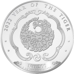 現貨 - 2022不丹-生肖-虎年-1盎司銀幣(普鑄)
