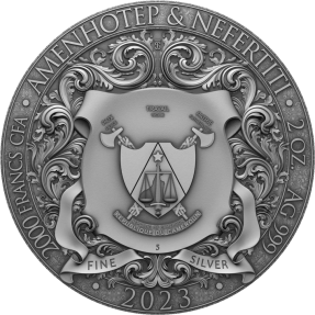 預購(限已確認者下單) - 2023喀麥隆-阿蒙霍特普三世與娜芙蒂蒂-2盎司銀幣