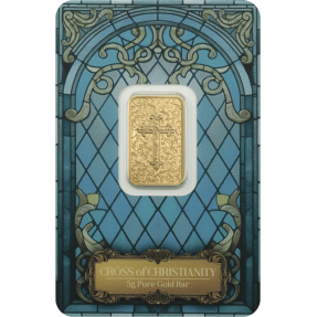 預購(確定有貨) - PAMP-基督教十字架-5克金條