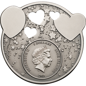 現貨 - 2019庫克群島-小公主-做夢的女孩-造型-1盎司銀幣(音樂盒)