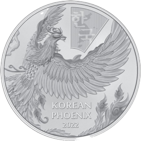現貨 - 2022韓國-鳳凰-1盎司銀幣(普鑄)(附塑殼)