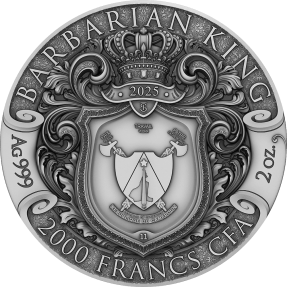 預購(限已確認者下單) - 2025喀麥隆-野蠻人之王-2盎司銀幣