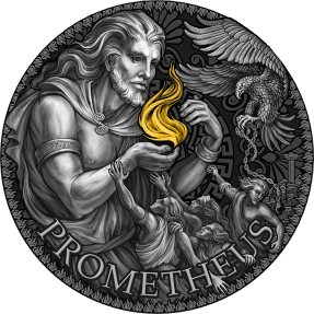 預購(限已確認者下單) - 2023喀麥隆-偉大的希臘神話系列-普羅米修斯(人類的創造神)-3盎司銀幣