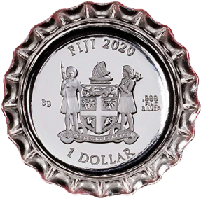 現貨 - 2020斐濟-可口可樂瓶蓋造型(以色列版)-6克銀幣