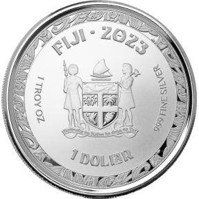 現貨 - 2023斐濟-錦鯉-彩色版-1盎司銀幣(普鑄)(盒裝)