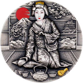 現貨 - 2019紐埃-日本文化系列-藝妓-2盎司銀幣