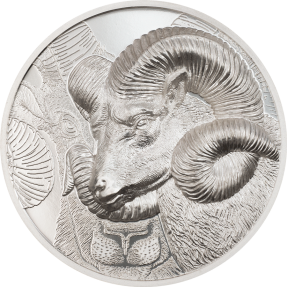 現貨(原廠已熱銷售罄) - 2022蒙古-宏偉的盤羊-3盎司銀幣