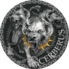 預購(限已確認者下單) - 2023喀麥隆-偉大的希臘神話系列-克爾柏洛斯(地獄犬)-1盎司銀幣