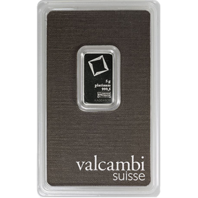 現貨 - Valcambi-5克鉑金條(卡裝)