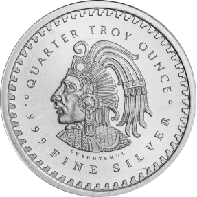 現貨 - 超限量贈品 - 阿茲特克-1/4盎司銀幣(贈塑殼)