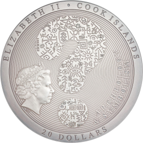 現貨 - 2019庫克群島-考古與象徵主義系列-輪迴-3盎司銀幣