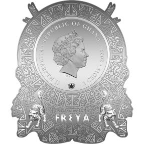 預購(限已確認者下單) - 2022迦納-北歐眾神系列-弗蕾亞-35克白銅(鍍銀)幣