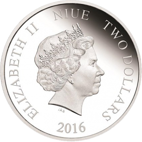 現貨 - 2016紐埃-迪斯尼-小飛象75週年紀念-1盎司銀幣-(氧化白斑)