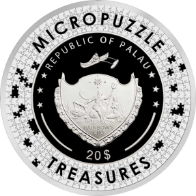預購(確定有貨) - 2022帛琉-微拼圖寶藏系列-傘下的情侶-3盎司銀幣