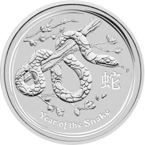 現貨 - 2013澳洲伯斯-生肖-蛇年-1盎司銀幣(普鑄)