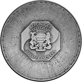 現貨 - 2021查德-四聖獸系列-玄武-(2盎司銀+11.5盎司銅)銀幣