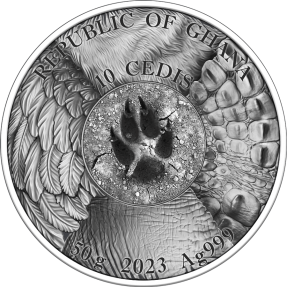 預購(即將到貨) - 2023迦納-野外狩獵系列-鷹-50克銀幣