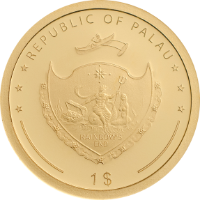 現貨 - 2019帛琉-盎司幸運系列-四葉草-1克金幣