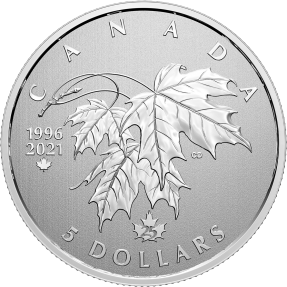 現貨 - 2021加拿大-加拿大的樹棲標誌-25週年紀念-1/4盎司銀幣