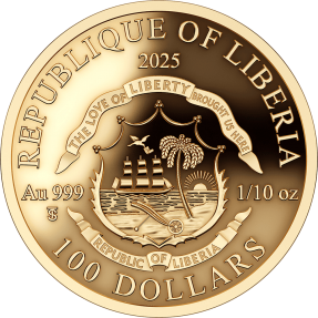 現貨 - 2025賴比瑞亞-阿蒙霍特普三世與娜芙蒂蒂-1/10盎司金幣