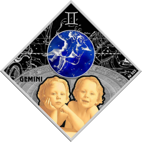 現貨 - 2018馬其頓-星座系列-雙子座-23.3克銀幣