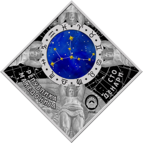 現貨 - 2018馬其頓-星座系列-處女座-23.3克銀幣