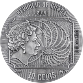 現貨 - 2019迦納-世界上最偉大藝術家系列-李奧納多·達文西-2盎司銀幣