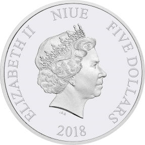 現貨 - 2018紐埃-星際大戰-尤達-超高浮雕-2盎司銀幣