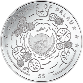 現貨 - 2024帛琉-睡蓮-蜻蜓-1盎司銀幣