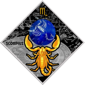 現貨 - 2018馬其頓-星座系列-天蠍座-23.3克銀幣