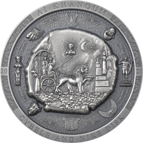 預購(確定有貨)(原廠已完售) - 2021蒙古-考古與象徵主義系列-神像圖案銀鎏金飾板(仿古版)-3盎司銀幣