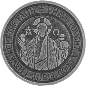 預購(限已確認者下單) - 2021薩摩亞-耶穌收藏系列-阿耳法和敖默加(Α & Ω)符號-仿古版-1盎司銀幣
