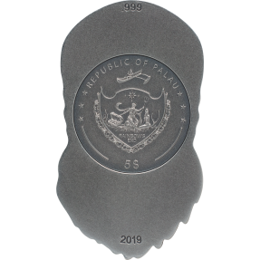 現貨 - 2019帛琉-骷髏系列-騎士骷髏-1盎司銀幣