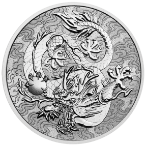 現貨 - 2021澳洲伯斯-中國神話傳說系列-龍-1盎銀幣(普鑄)